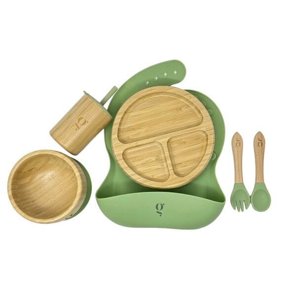 Baby / Toddler Bamboo Dinnerware With Suction Set of 6 Pieces - Picture 2 of 10